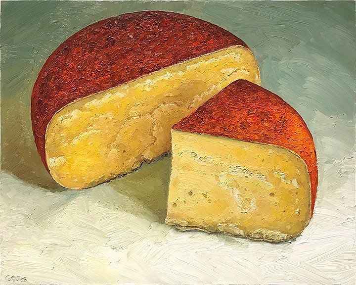 Fun Fact: Unlike most goudas, Jeffs Select Gouda is cavern-aged for about a year next to select blue cheeses and monitored from too much yeast and mold. Worth the wait for those caramel notes, of course. 😋 #WisconsinCheese #Cheeselandia | 🎨: mikegenostudio via IG