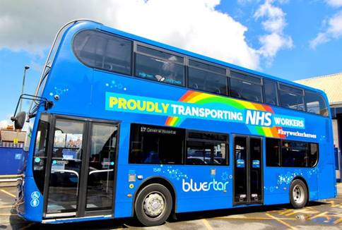 UHSFT's tweet photo. From this week, #Bluestar bus company have increased the frequency of their services 17 and 18 which travel to #UHS. They have also introduced further measures to maintain social distancing between passengers.
Find out more: https://t.co/tq7t7R1X1m #keyworkerheros https://t.co/Y56s7dcrRN