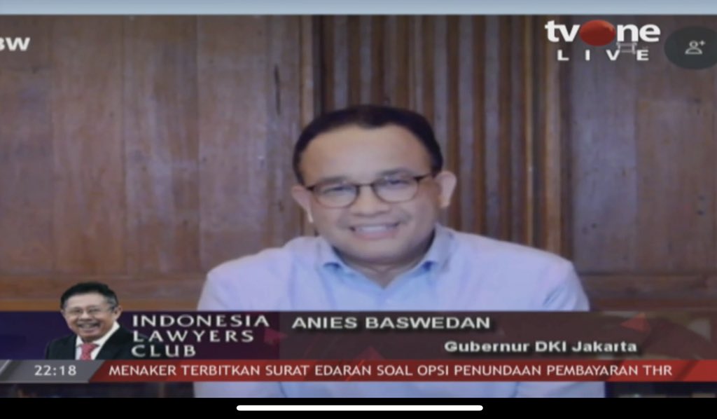 ILCTalkshow's tweet photo. #ILCSengkarutPusatDaerah | NARASUMBER ILC : @aniesbaswedan (Gubernur DKI Jkt) https://t.co/ho6WRA5wJG