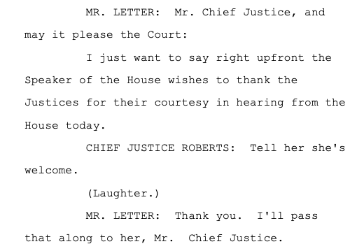 Also, this is how Letter began his arguments in the census case. Come on, Doug.