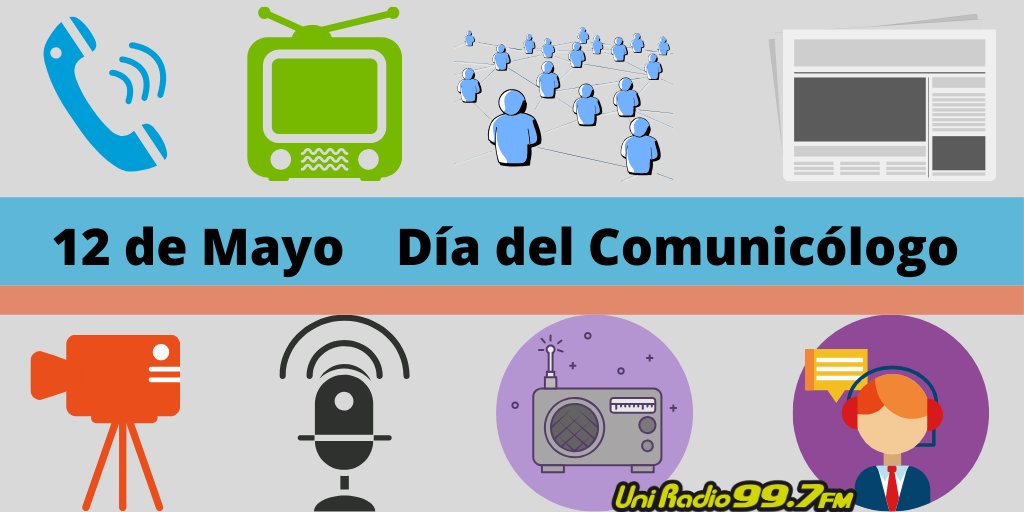 ¡Feliz día del comunicólogo a todos quienes dedican su vida a transmitir información a la sociedad de la manera más creativa, crítica y responsable! Especialmente a todo el equipo de comunicólogos del #997FM, cuyo trabajo y compromiso ayuda a mantener la estación a flote. 🎉