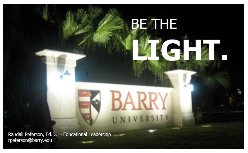 barry_univ's tweet photo. As high school leaders across the country light their stadiums as symbols of hope and assurance to students, teachers, community and all who need support during this time, it is a very visual reminder of the leadership importance for us all to, “Be The Light”. 
 #BeTheLight https://t.co/o5BFZ72lP5