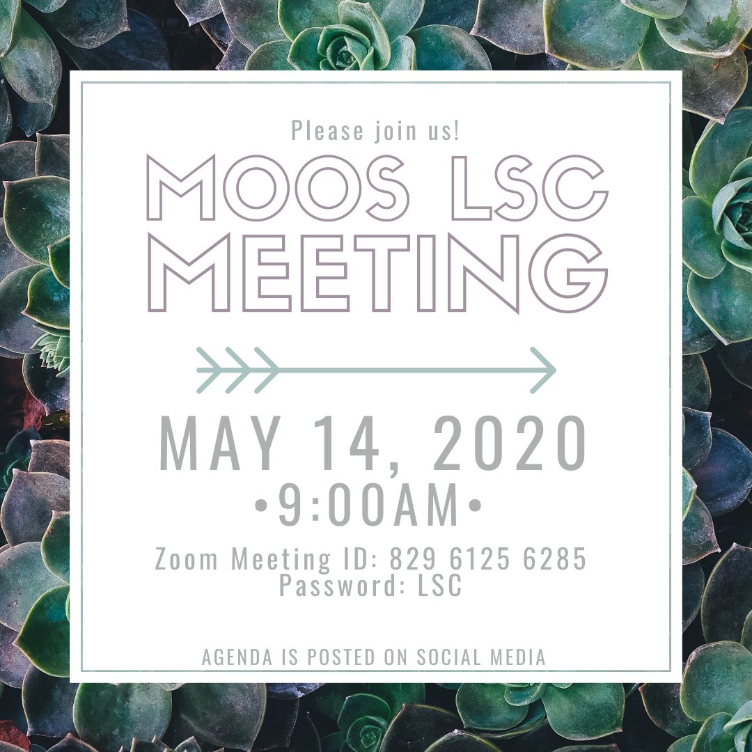 MoosElementary's tweet photo. 📣Please join us for a virtual LSC meeting!📣
#mooslsc #moosfamily #doitfortheMoos https://t.co/XnGJH7ff71