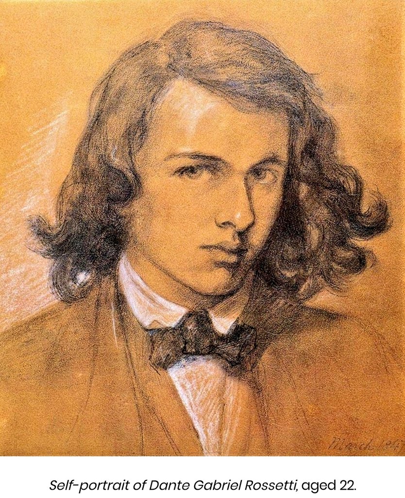 *THREAD*Dante Gabriel Rossetti, born on this day in London in 1838A poet & painter, Rossetti was a co-founder of the Pre-Raphaelite BrotherhoodRossetti did not have natural technical artistic talent, however he clearly revealed his intense, imaginative power