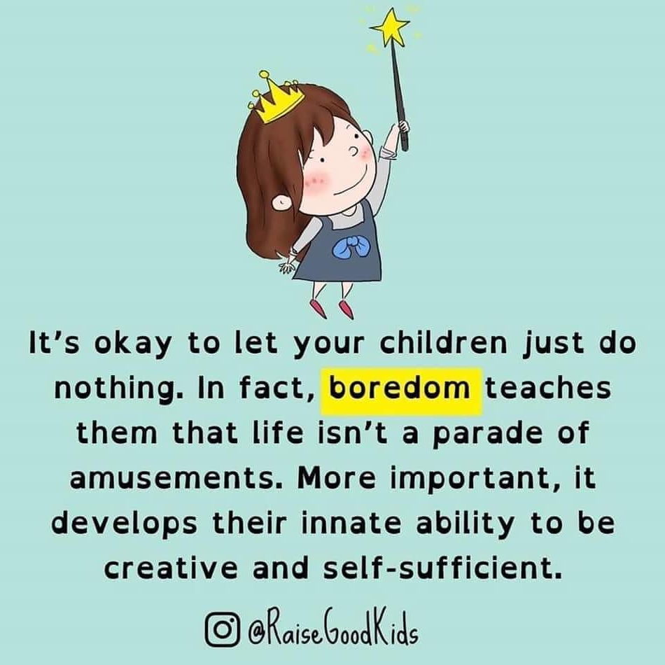 This is so true! Kids need to have time to get creative. 🙌
📷 Raise Good Kids