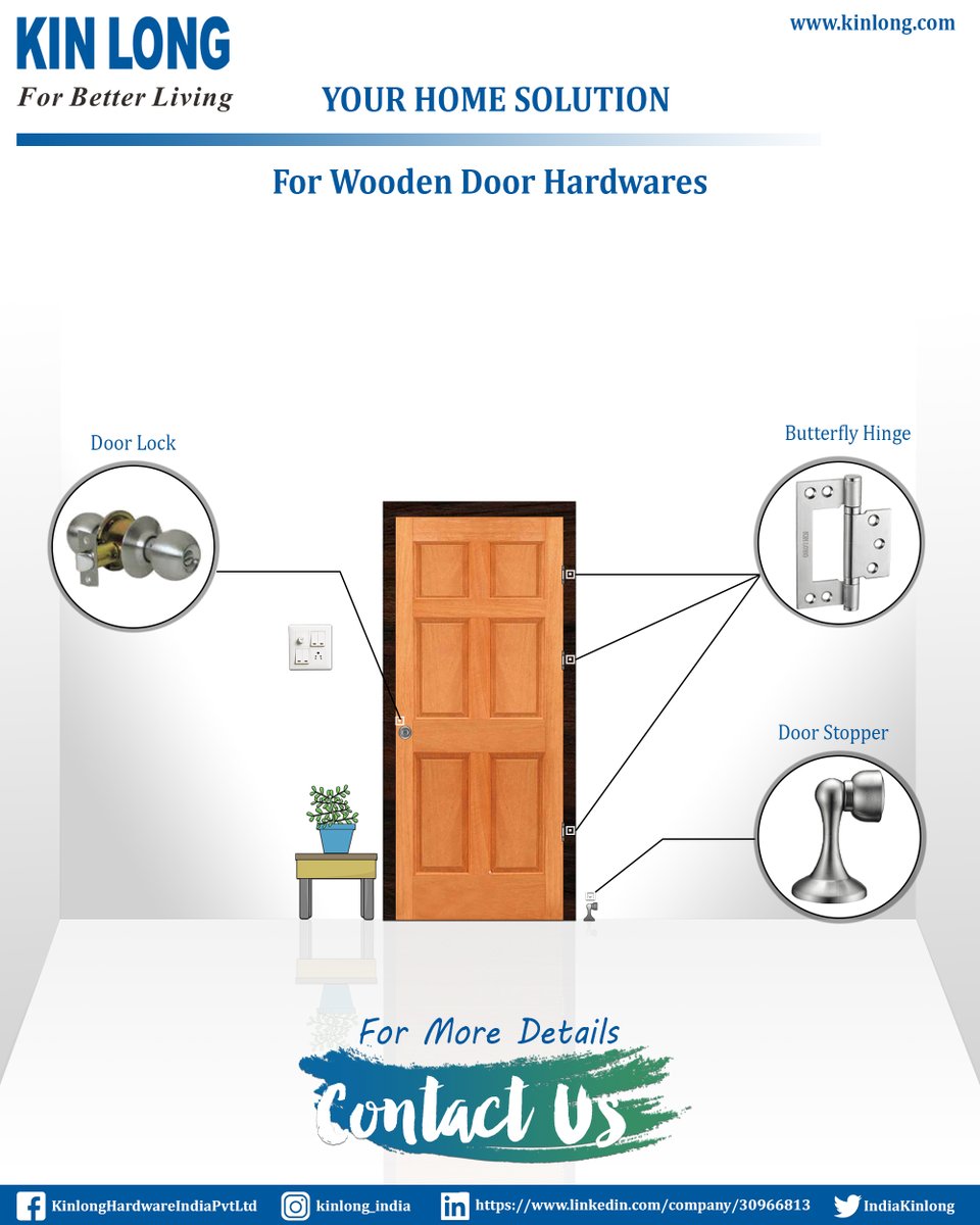 IndiaKinlong's tweet photo. Your Home Solution for Wooden Door.
Available also in Stainless Steel Finish, Brass Finish, and PVD Gold Finish.
For More Details -
You can contact our Colleagues from your region.
Or leave us your queries on inhr@kinlong.com / +91-9108990181.
#woodendoor #woodendoorhardware https://t.co/qKw2BnCHBh