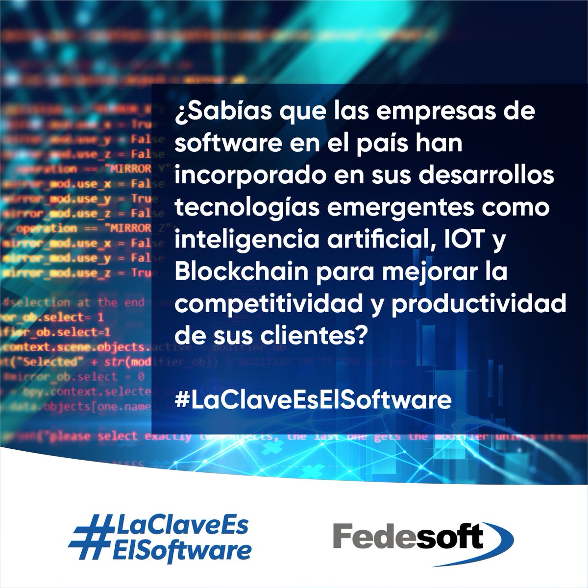 La industria TI de Colombia es clave en la #TransformaciónDigital de todos los sectores del país. #EsHoraDeTrabajarJuntos #LaClaveEsElSoftware  <a href="/IvanDuque/">Iván Duque 🇨🇴</a> <a href="/FedesoftCol/">Fedesoft Colombia</a>
 <a href="/Ministerio_TIC/">Ministerio TIC</a> <a href="/karenabudi/">Karen Abudinen</a>
<a href="/MariaChoucair/">Maria Choucair</a>