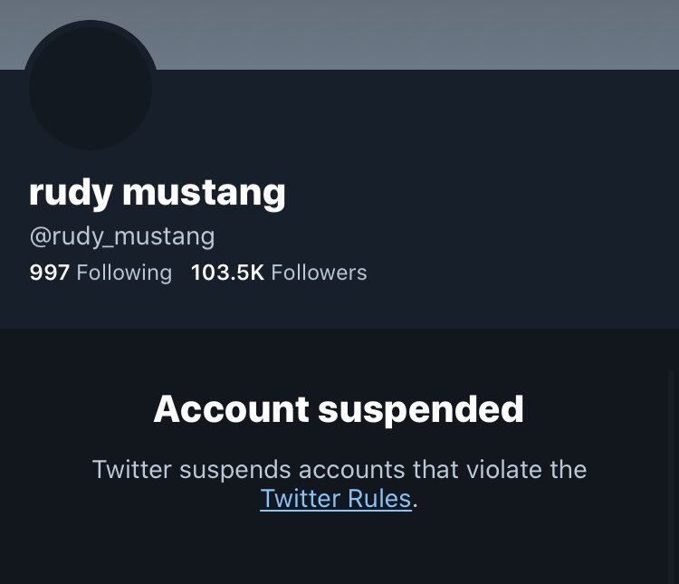 this was his last tweet... rip rudy mustang #riprudymustang