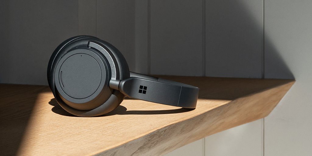 surface's tweet photo. Surround yourself with spectacular Omnisonic sound for music, shows, and calls. Stay focused with adjustable noise cancellation. And, listen in comfort all day long. Surface Headphones 2 are available now: https://t.co/OAnUYElN7V https://t.co/g0nMtQfm5g