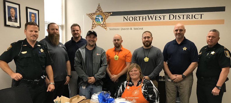 In honor of National Police Week. We at the St Johns Home Depot want to Thank our local @SJSOPIO for your partnership with our store &amp; your sacrifice to our community. #ORANGE4OFFICERS #PoliceWeek <a href="/SarahFarrellTHD/">Sarah Farrell</a> <a href="/billraya/">Bill</a> <a href="/TamiSwain/">Tami Swain</a> <a href="/Tammie22440813/">Tammie Fowler store# 0134</a> <a href="/THDGaryW/">Gary Woodhams</a> <a href="/THD_Erik/">Erik Holgersen</a>