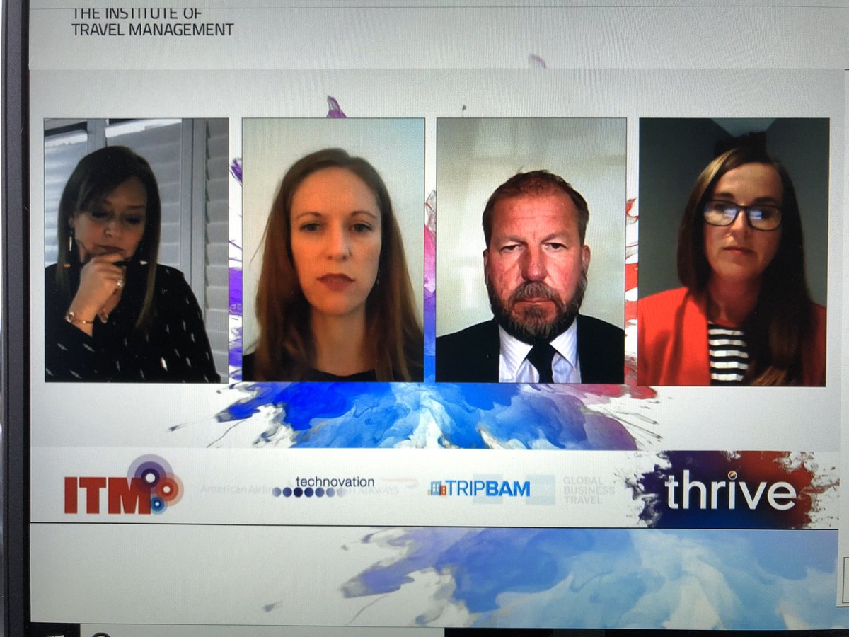 mbdyson's tweet photo. Really interesting hearing different industry perspectives on how corporate travel deals will look when people get back on the road at #ITMVirtual Conference @ITMtweets. Also loving the Peter Grover lockdown beard! https://t.co/wRurYXPTHq