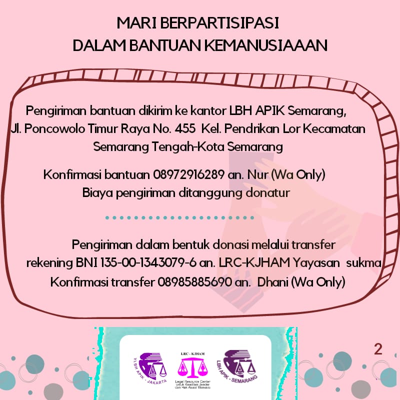 LBHAPIK's tweet photo. LBH APIK Jakarta memperluas penggalangan dana dan bekerja sama dengan @LRCKJHAM dan LBH APIK Semarang untuk membantu perempuan dan bayi penghuni Lapas Perempuan Semarang. Saat ini ada 281 penghuni dewasa, 2 bayi, dan 3 ibu hamil. https://t.co/SKZlgZHEWk
