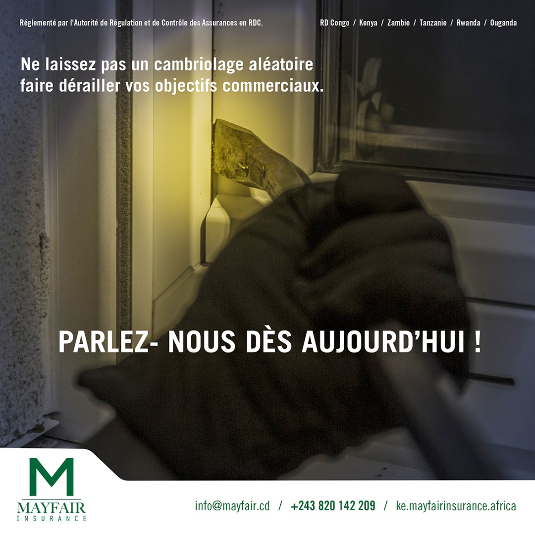 MayfairSa's tweet photo. CONNAISSEZ-VOUS LA COUVERTURE D'ASSURANCE CONTRE LE VOL ?

Cette couverture prévoit une indemnité pour la perte ou les dommages aux biens à la suite d'une entrée ou d'une sortie forcée ou violente des locaux de l'assuré.

#Mayfair #MayfairInsuranceCongo #RDC #Assurances https://t.co/tDr9Hbktm8