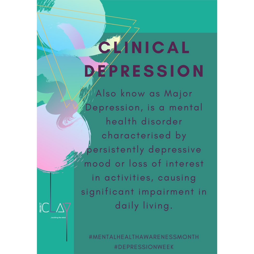_projectClay's tweet photo. Hey everyone 👋🏾 it’s day 2 of our #depressionweek and here are some symptoms of depression! 🧐
.
. 
#TuesdayThoughts #mentalhealth #WeCare #StayHome #Covid_19 #kunle #BuyEverythingTacha #stormi #Ryanair https://t.co/KjapjYmU3k