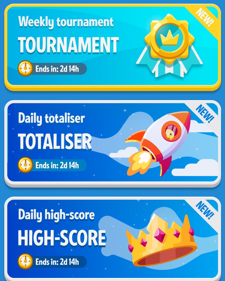 ruzzlegame's tweet photo. Hey Ruzzlers! Have you played our brand new #Ruzzle events?! 😱Every day you can challenge yourself and others as you climb the leader board in Totaliser and High Score! 🏆 https://t.co/0bzOoKYDnY