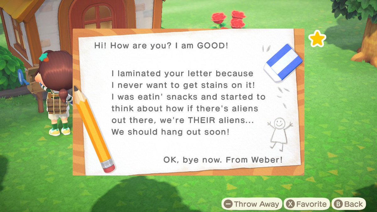 + 11.05.20 +it was a quiet day today ! i have nothing to update, apart from this big brain letter from weber ・。・