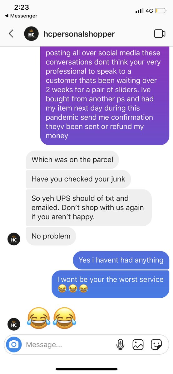 THREAD - DO NOT ORDER FROM HCPERSONALSHOPPER - You wont receive any update or tracking number. Ive never had such a bad experience with any personal shopper the way he speaks to paying customers is an absolute joke😂😂 don’t know how hes still in buisness