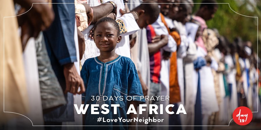 PLMissions's tweet photo. Day 19- Pray for Muslims in West Africa to hear the good news of the Gospel and for the peace of Christ to reign in this region. #LoveYourNeighbor https://t.co/NHoQyUkq7F