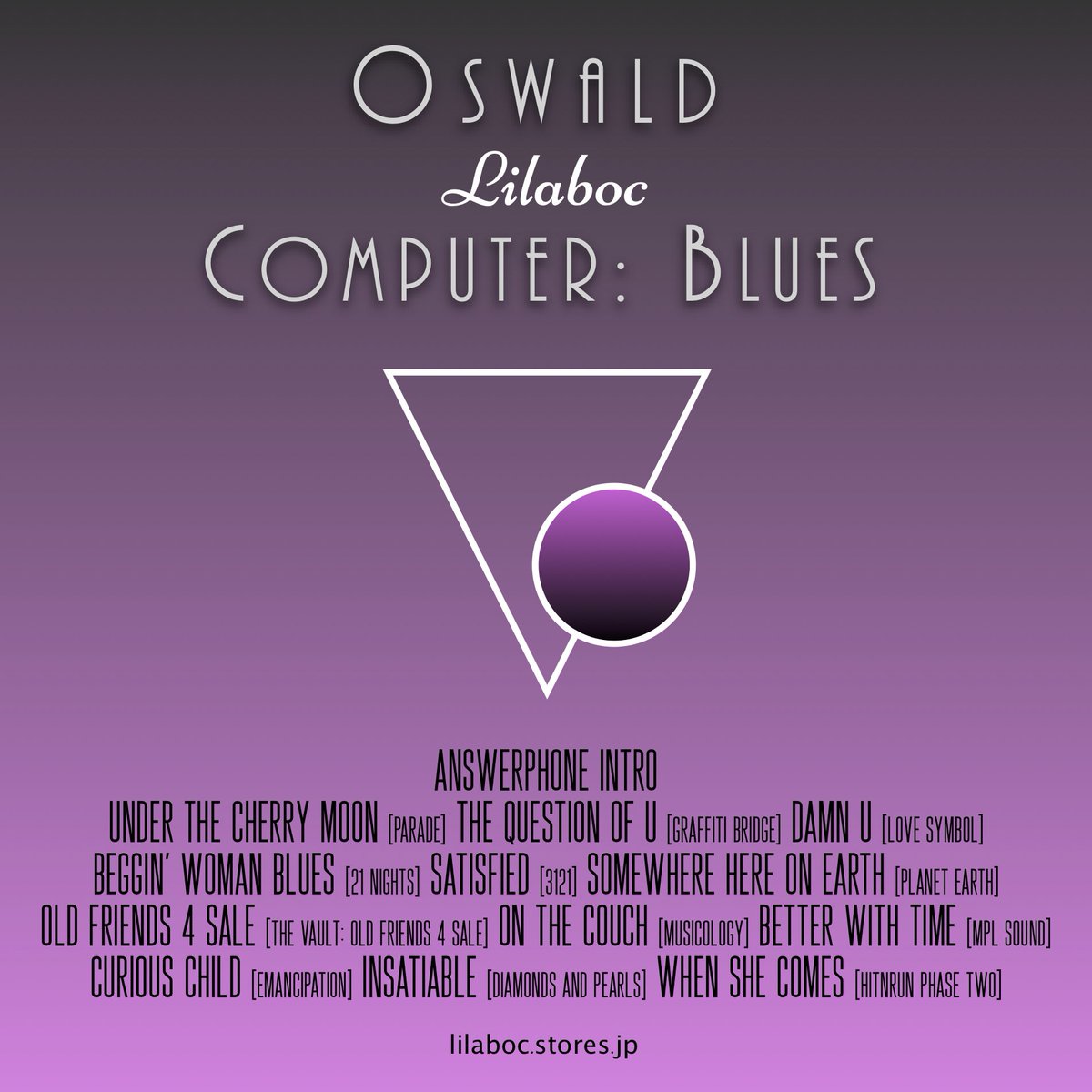 EyeOswald's tweet photo. 【1st Prince MIX】
Computer Blues - OSWALD (LILABOC)
Mixcloud
↓
https://t.co/xSEC3y5MEx
#PRINCE4EVER
#COMPUTERBLUES
#OSWALDTHEONE https://t.co/3H9etxlfJ1
