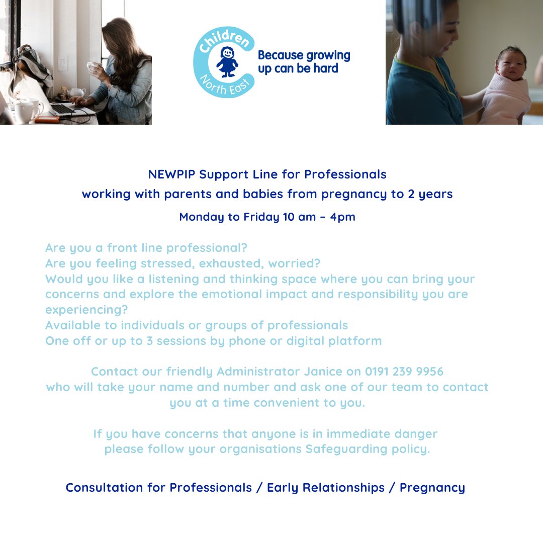 CNE_Families's tweet photo. CNE NEWPIP support lines now available for parents and professionals. Contact NEWPIP on Tel: 0191 2399956 for more information. https://t.co/2vc79qGULg