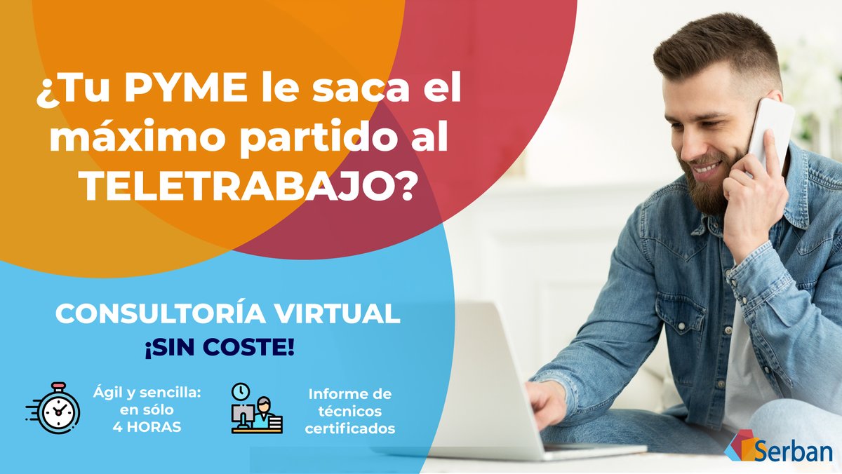 Serban_IT's tweet photo. ¿Quieres aprender a optimizar la solución de #teletrabajo de tu #pyme? ¿saber cómo mejorar la productividad y aprovechar tus recursos? En #Serban te ayudamos con 4 HORAS de #consultoría online SIN COSTE ¡Déjanos un mail de contacto y te enseñamos cómo! 👉 https://t.co/BMe6xPeHPM https://t.co/FEE5c3sn40