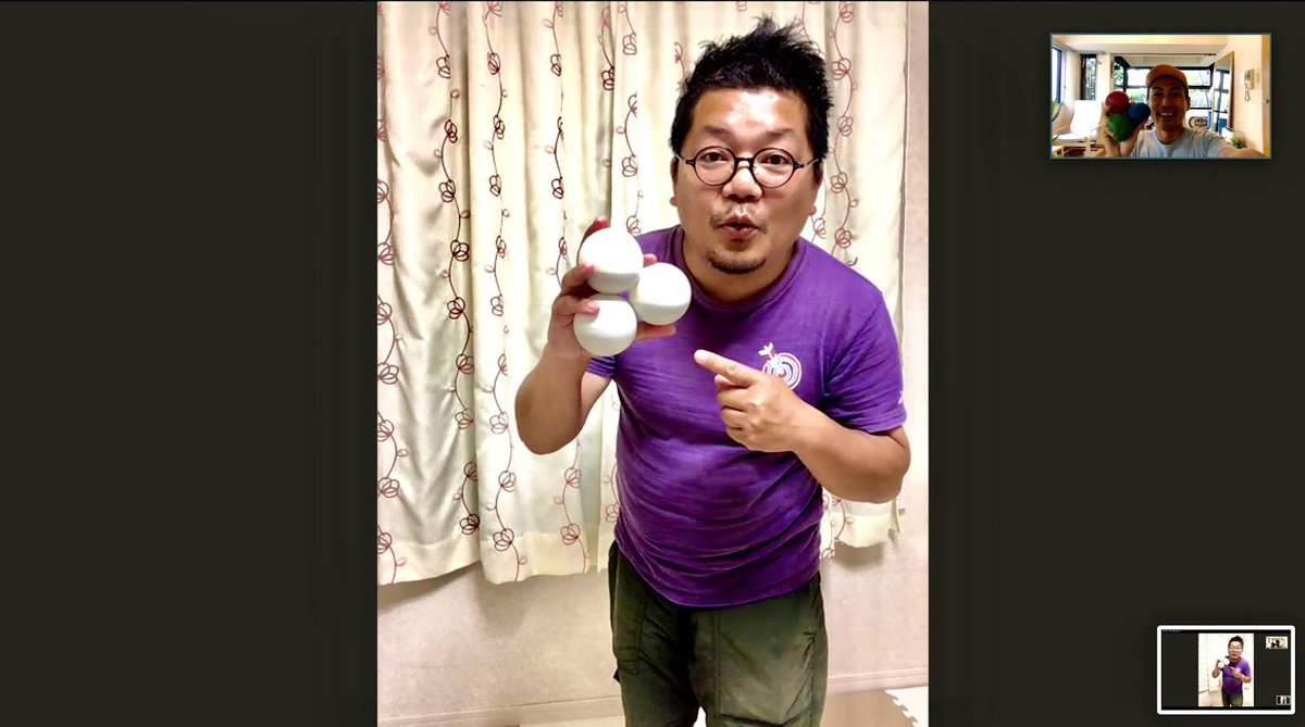 ハードパンチャーしんのすけ Pa Twitter 本日は ジャグリングオンライン個人レッスンでした 5ボールカスケードを大きな目標に レッスン 左手の動きへの意識が高まりつつあり 課題が明確になった本日のレッスンでした