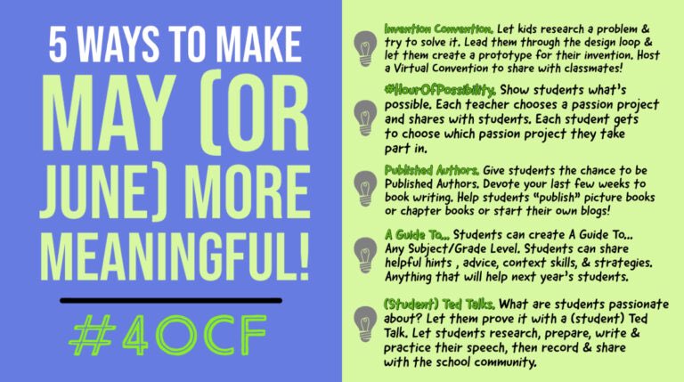 4OClockFaculty's tweet photo. Make May (or June) More Meaningful! https://t.co/jzzQ2qOUV9 #4OCF @AdventureGEMS @dbc_inc @smbosch @Kim_Schepers @joanneduncanjo https://t.co/ocKQwhqEAd