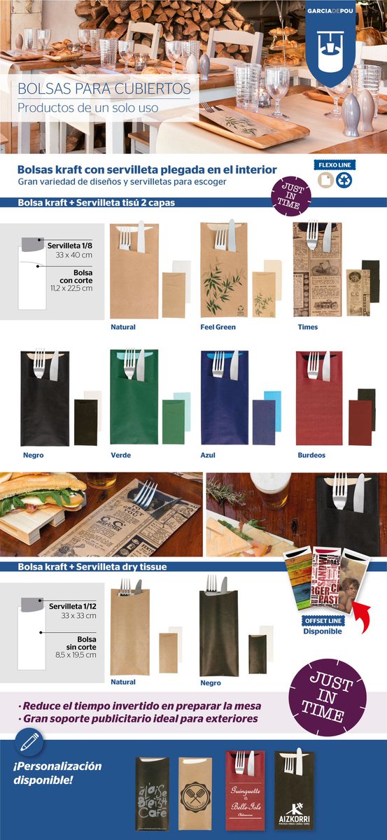 Coldiext's tweet photo. Bolsas para cubiertos.
Bolsas kraft con servilleta plegada en el interior. https://t.co/M2J2b2QwR1