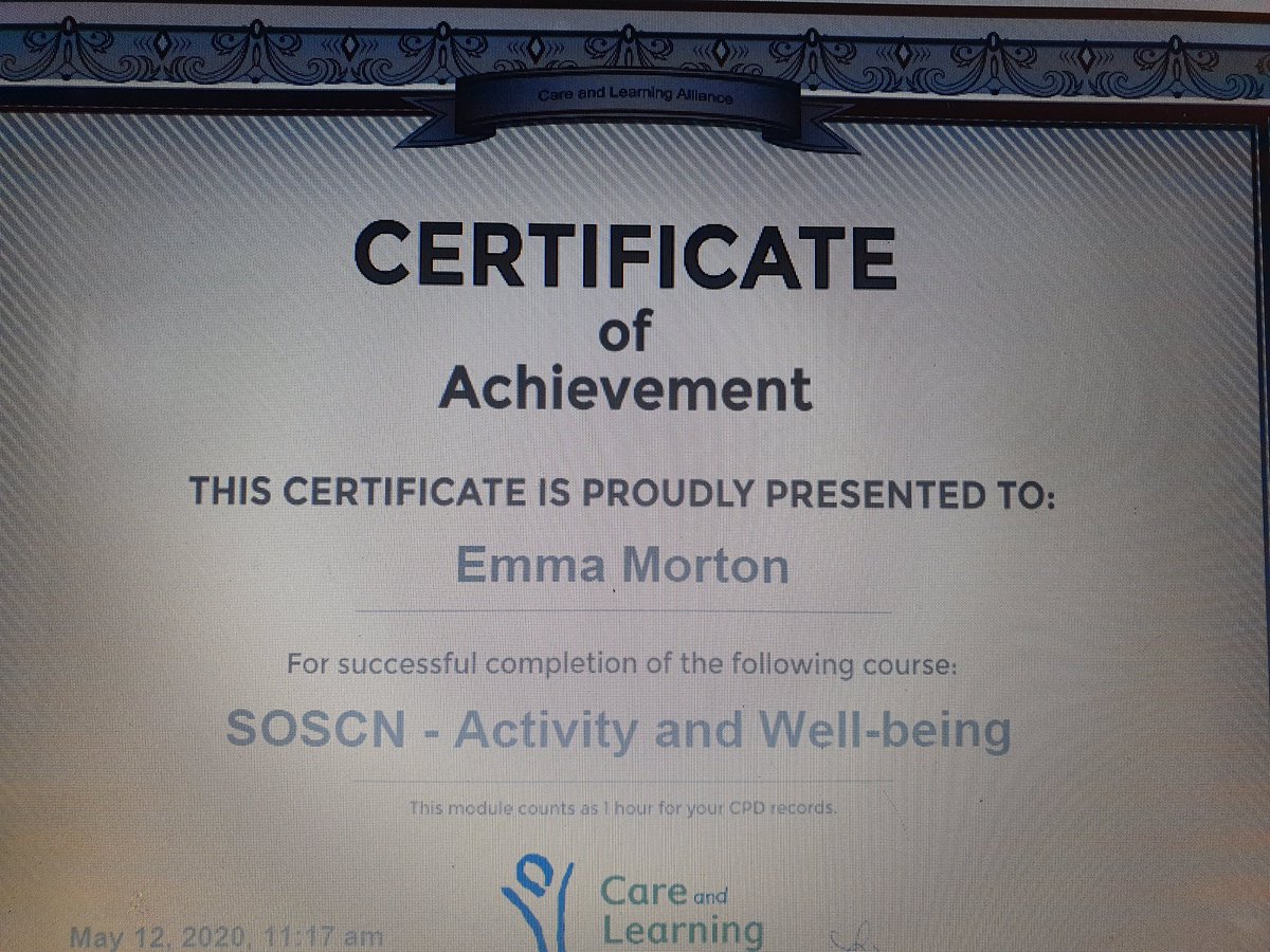 EmmaMortonEYO's tweet photo. Since it is play at home week I thought it would be a good idea to do some CPD on Activity &amp; Wellbeing. This course has many resources supporting different activities to carry out for all children #PlayAtHome #FCremoteCLPL @BonnyparkELC @FCEYteam https://t.co/ulSGZDkMB3