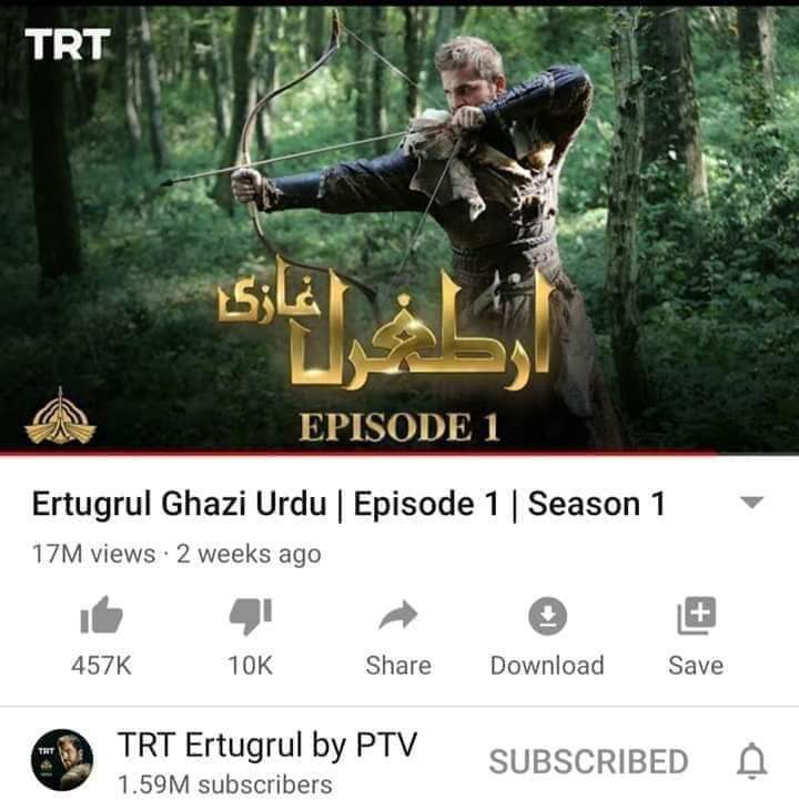 Hashmii_S's tweet photo. Turkish 🇹🇷 12 Million views in 5 years💘
Pakistan🇵🇰17 Million views in just 2 weeks❤
#Pak_Turkey ❤️🇵🇰🇹🇷 #Ertugrulgazi
#ErtugrulYouTubeRecord 
#dirilisertugrulonptv https://t.co/1ONH37QTb0