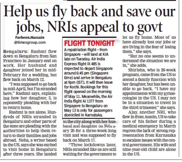 ThuraviSanjana's tweet photo. @airindiain
@CMofKarnataka
@MoCA_GoI
@HardeepSPuri
@TimesNow
@TOIIndiaNews
@CMofKarnataka
Here is the coverage of our stories on TOI. WE NEED YOUR HELP!!
#FlightsfromBengaluruToUS
#FlightsfromSouthToUS
#NeedConnectingFlights
#OutboundFlightsFromIndiaNOW https://t.co/OAY9uUVHkN