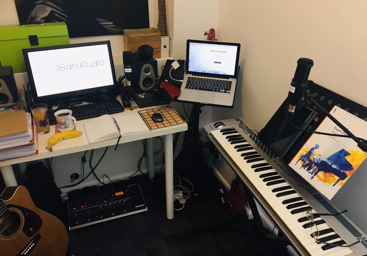 In the home studio again ready for another full day of lockdown music tuition. We can’t wait to open Crank Studios for you all but for now, we still have some online availability if you’re interested in learning a new instrument to fill up your time? #piano #guitar #drum #lessons