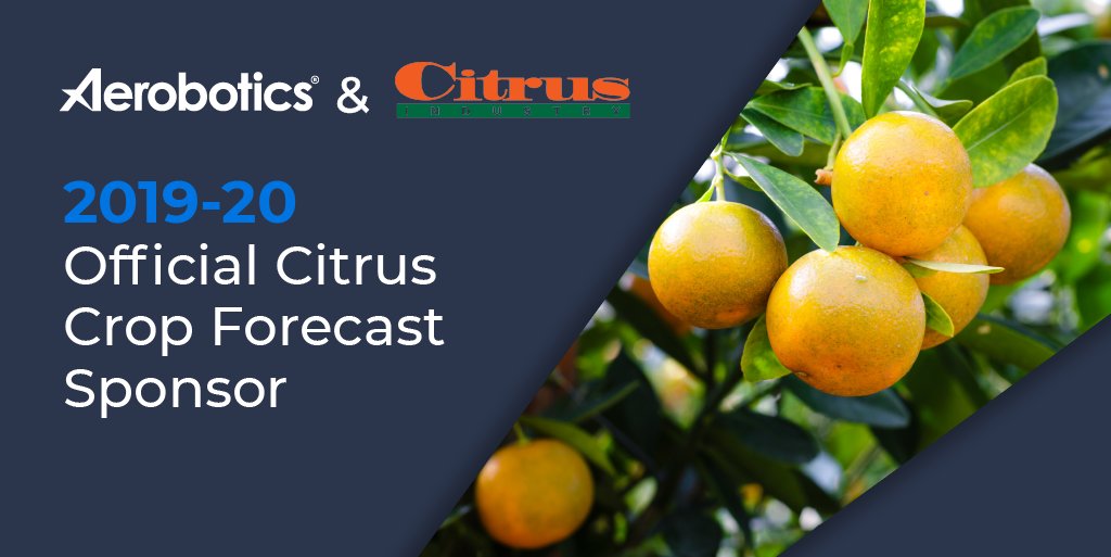 aerobotics_intl's tweet image. We are proud to announce that Aerobotics is an official sponsor of the 2019-20 @CitrusIndustry U.S. and Florida Citrus Crop Forecast. 

Listen to the May crop forecast today (from 12 PM ET / 9 AM PT): bit.ly/2zyjVkV

#FloridaCitrusCropForecast #YieldEstimation #USDA