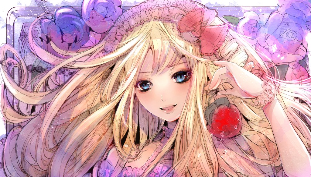 5月の薔薇 季節をテーマに描いている少女たちの絵です Illustrati こもりひっき 幻想少女絵のイラスト