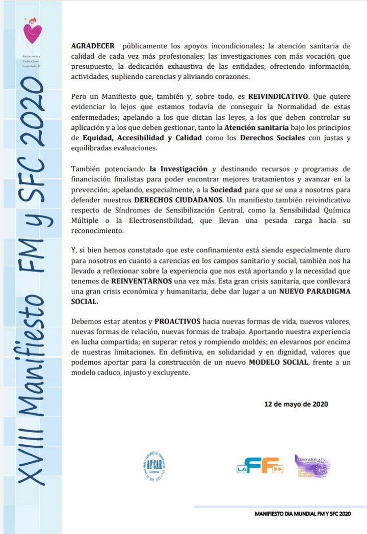 voluntalcores's tweet photo. Hoy celebramos el Día Internacional de la Fibromialgia y del Síndrome de Fatiga crónica. Nuestro apoyo siempre a las asociaciones de fibromialgia de la comarca de Los Alcores, @AFICARCarmona, Fibroalcores de Mairena del Alcor y AFA Alcalá de Guadaíra. https://t.co/2U57oR28Pg