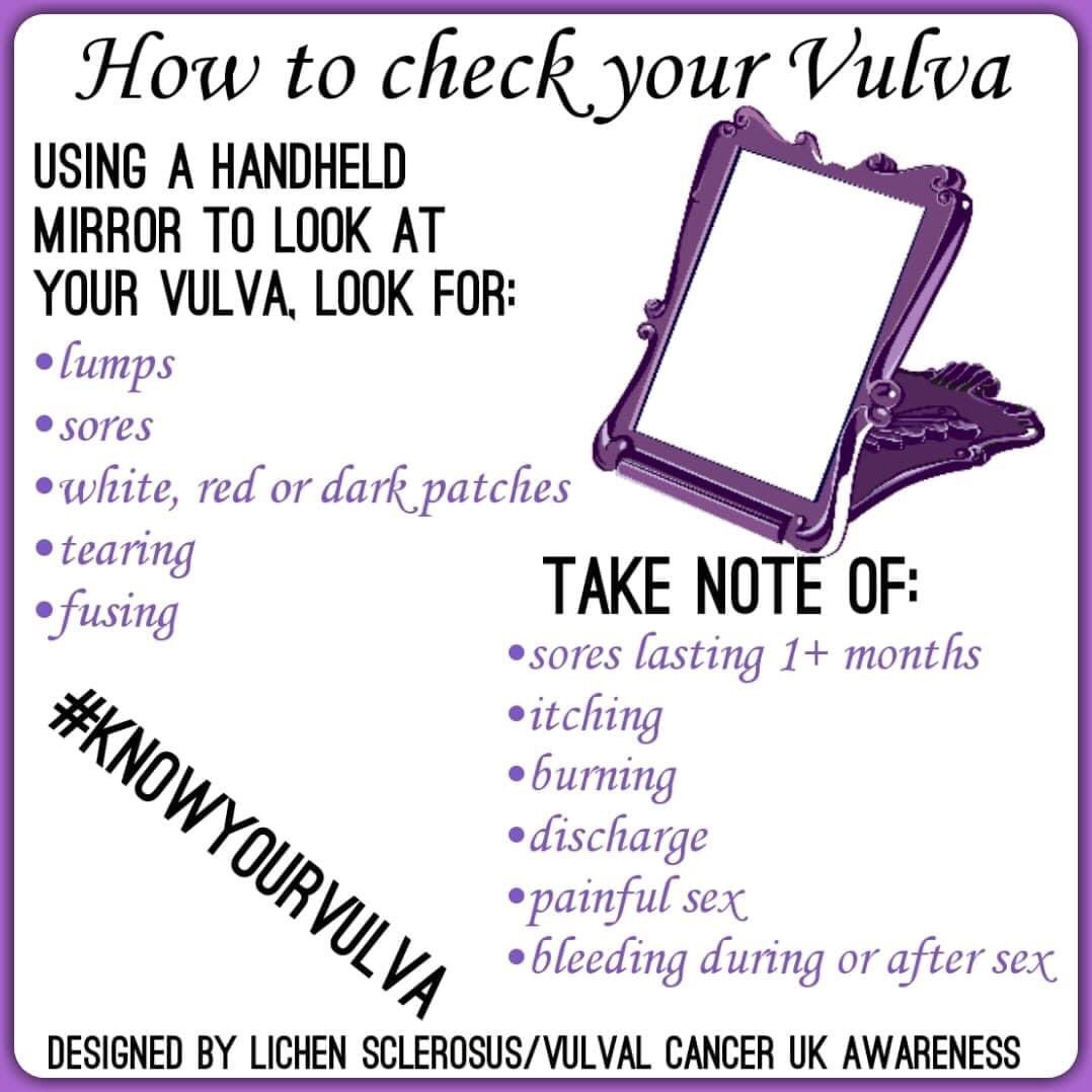 VulvalCancerUK's tweet photo. #checkyourvulva #vulva #knowyourvulva #lichensclerosus #vulvalcancer https://t.co/wL5fhdlwmU