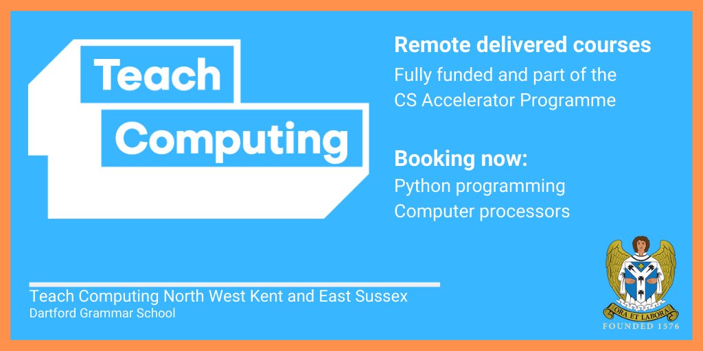 Access live CPD sessions, engage with other learners and get certified...all from home and for free! Book now at teachcomputing.org
<a href="/WeAreComputing/">National Centre for Computing Education</a> <a href="/DartfordGS/">Dartford Grammar</a> #remotelearning #teachercpd #computing