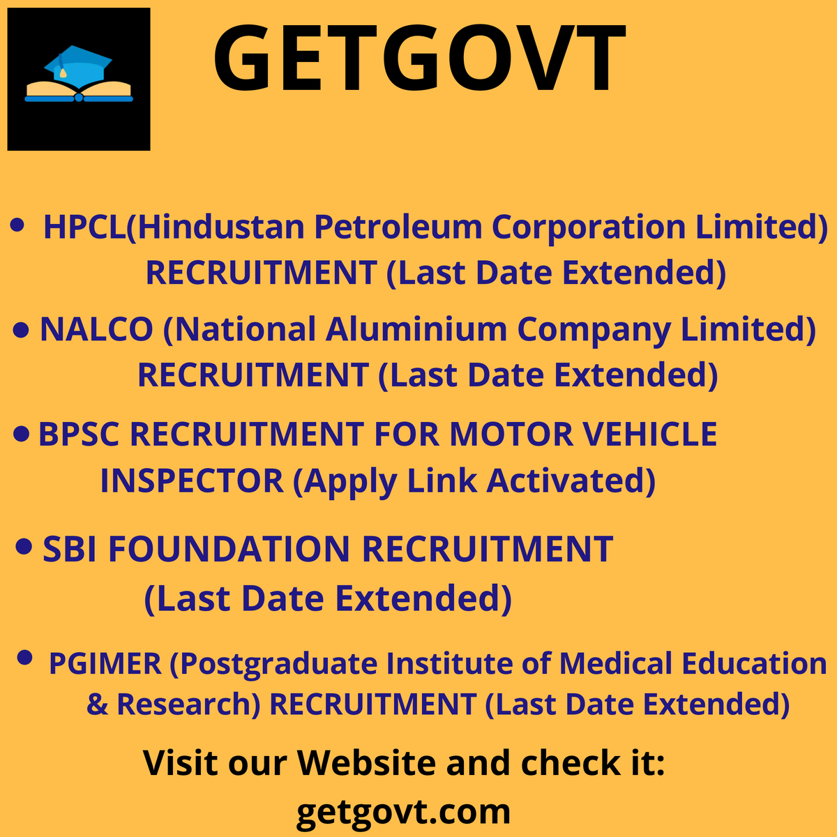 GovtGet's tweet photo. Check it on: https://t.co/zdywxvlBMO

Join our Whatsapp group: https://t.co/EdMyyffFnI

#hpcl #bpsc #SBI #statebankofindia #Job #Jobs #recruitment #Covid_19 #CoronaWarriors #CoronaUpdatesInIndia #CoronaVirusUpdate https://t.co/KwKSEv7Ty2