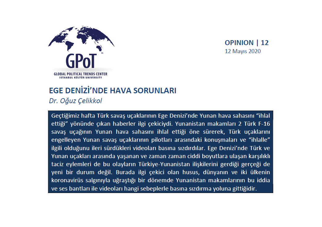 Opinion | <a href="/OguzCelikkol/">Oğuz Çelikkol</a> 

📌#Türkiye ve #Yunanistan arasında uzunca bir süredir devam eden istikşafi görüşmeler tıkanmış olup; bu görüşmelerin sonuç verebilmesi için tarafların geleneksel tutumlarından vazgeçmeleri ve yaratıcı olmaları gerekmektedir.

gpotcenter.org/opinion-oguz-c…
