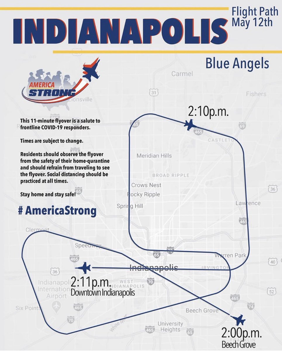 Waynetwpfire's tweet photo. Look for the #BlueAngels in the sky over #Indy today. #AmericaStrong https://t.co/9yrQHT9aT8