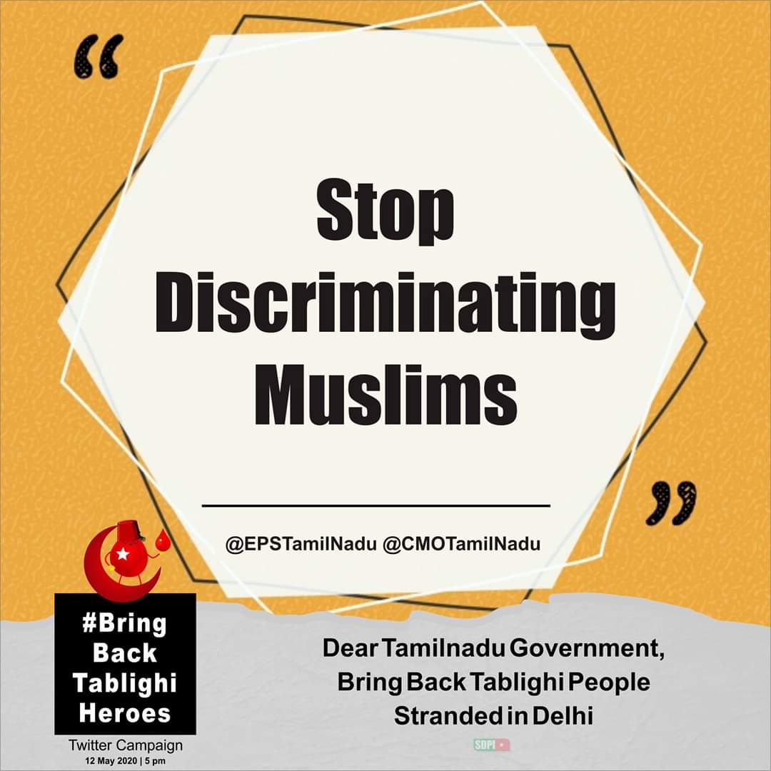 SSalahuddin19's tweet photo. Dear Tamilnadu Government,

Bring Back Tablighi People Stranded in Delhi

#BringBackTablighiHeroes https://t.co/ttjWyieizQ