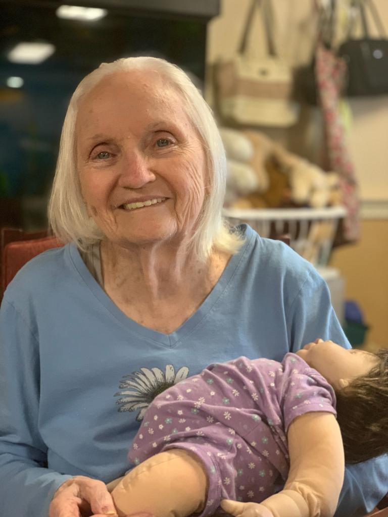 HighlandOaksHC's tweet photo. Our lap basket activities provide comfort to our Legacy Lane residents. #TrilogyBFF #LifeStation https://t.co/biLKywHowG