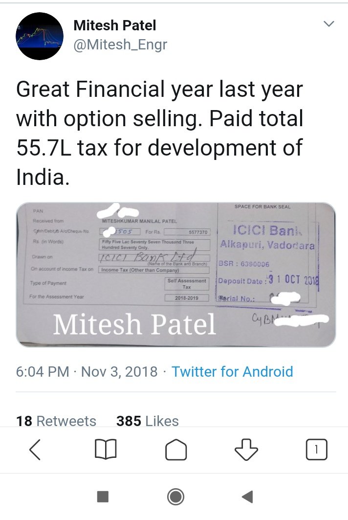 Narayan43389220's tweet photo. @SauravS83866332 @imvi_nayak_a @Mitesh_Engr @mrpintusingha Tax paid by Patel was 55.7 lacs in 2018. So we know what is your aukat and Cintoo ka aukat. https://t.co/PJXootB8ch