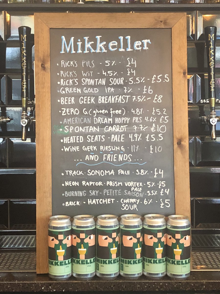 Today’s crowler menu! Draft beer, freshly sealed to order in our 500ml cans. Preorder from  mikkellerbarlondonwebshop.co.uk to pick up 4pm-8pm!