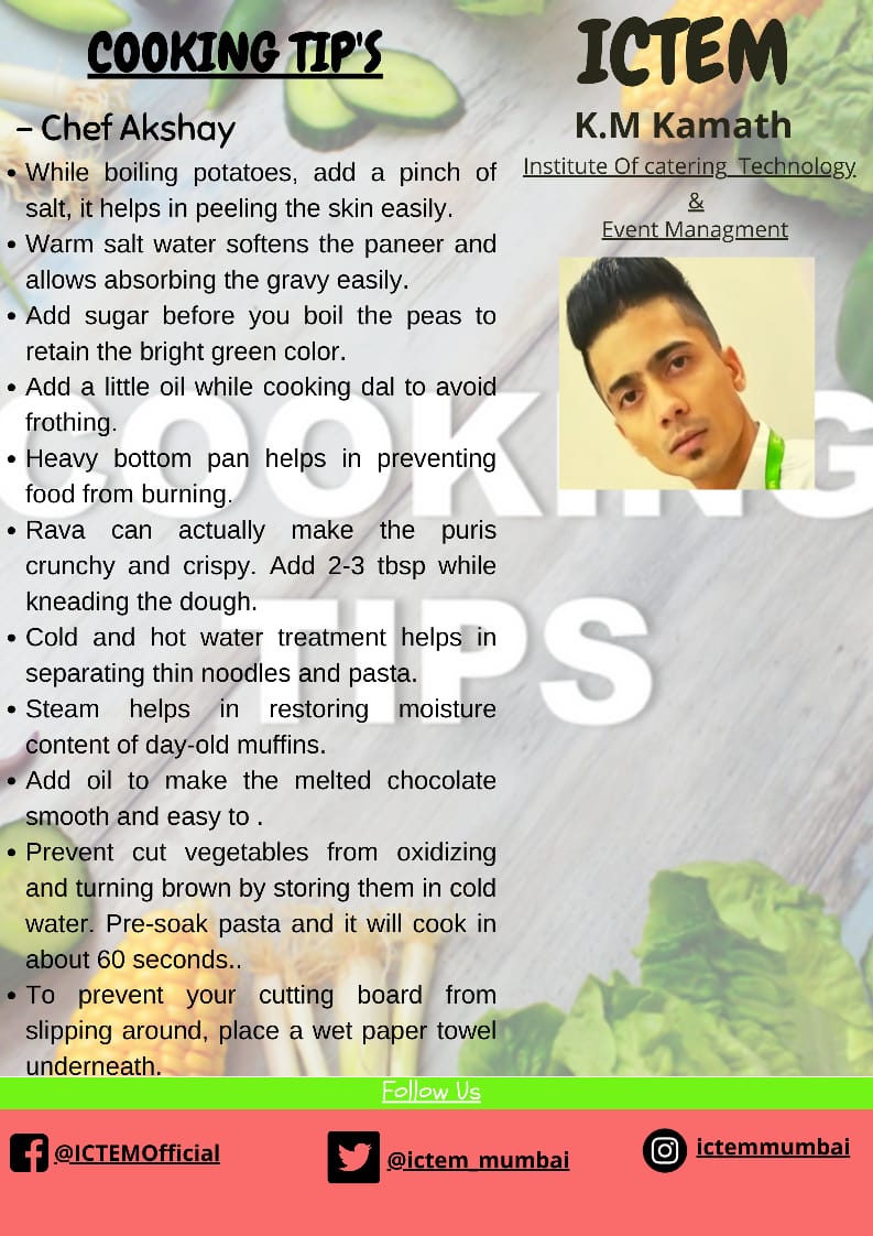 ictem_mumbai's tweet photo. The tasty recipe & cooking tips only for you.
#ictem #recipes #रेसिपीज #किचनटिप्स #महिला #टिफिन #मेस #fooddelivery #kitchan #kitchantips #mom #home #lunch #women #गृहिणी #किचन #health #healthtips #motivation #onlinefooddelivery #lockdown #foodie #trading #recipes #testing #food https://t.co/PnNkqvfukB