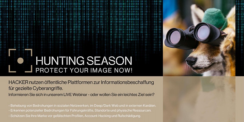 spectramieu's tweet photo. Soziale Medien - nicht jeder nutzt sie - aber jeder kann von den damit einhergehenden Risiken betroffen werden - selbst Abstinenzler.
Besuchen Sie das neueste #Webinar unseres Partners und #cybersecurity Experten ARES. https://t.co/HLtawZfhfx https://t.co/KLWFBZn5g4