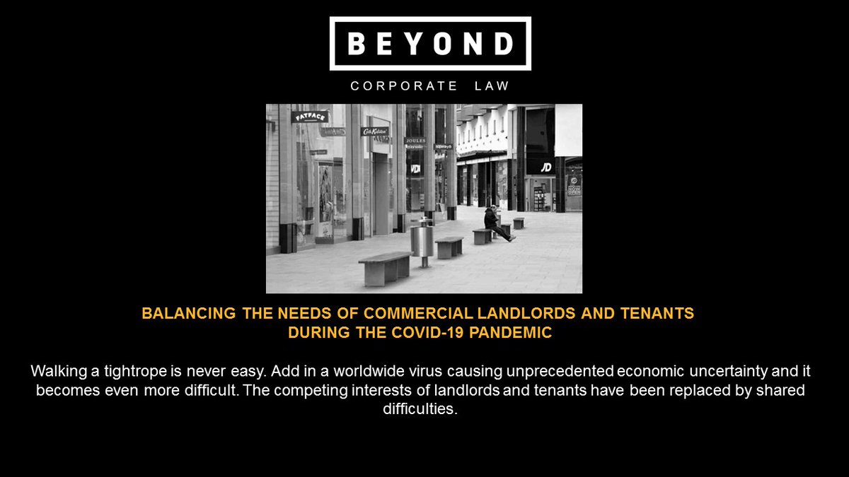 BeyondCorpLaw's tweet photo. **IMPORTANT UPDATE** Balancing the needs of #commercial #landlords and #tenants during the #COVID19 pandemic: our expert #RealEstate team are here to help you - 📧james.flynn@beyondcorporate.co.uk 📞07957365939 @zaeem1701  #BeyondGroup #corporatelaw https://t.co/Aq3wow270Y