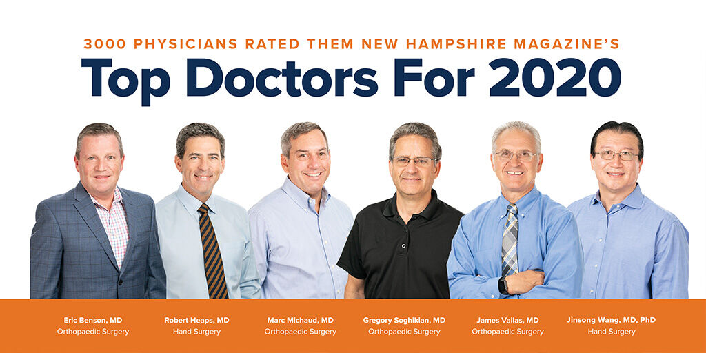 NHOrthoCenter's tweet photo. Our distinguished physicians are consistently recognized as leading professionals in their fields. Our physicians have been voted Top Doctors by their peers 34 times since 2001—more than any other orthopaedic group in the state. #nhorthocenter #newhampshire #orthopaedics https://t.co/OVL4IJ687x