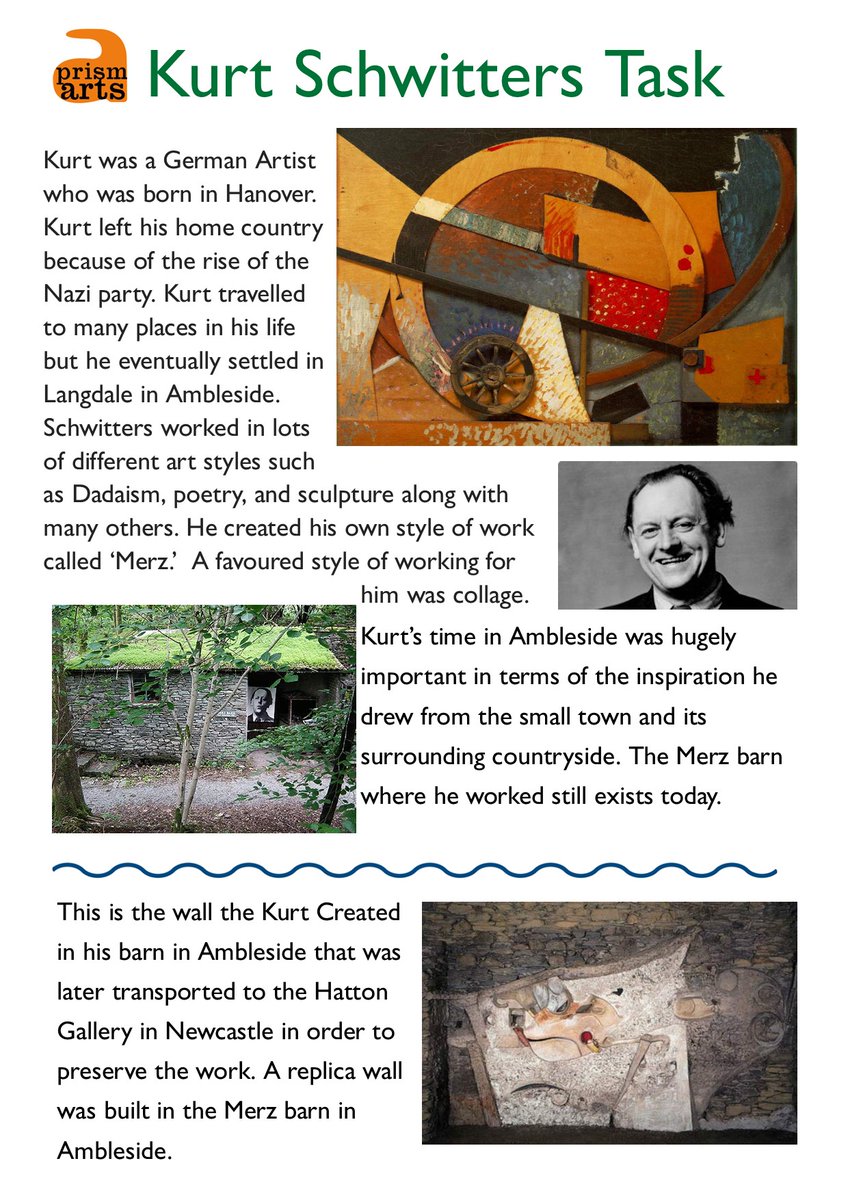 peopleatprism's tweet photo. Today we wanted to share with you a task inspired by our @HeritageFundUK project, “Discovering Kurt Schwitters – Artist and Refugee”
Support Prism Arts - https://t.co/GXdCqJoebE https://t.co/icVIHbpBJC