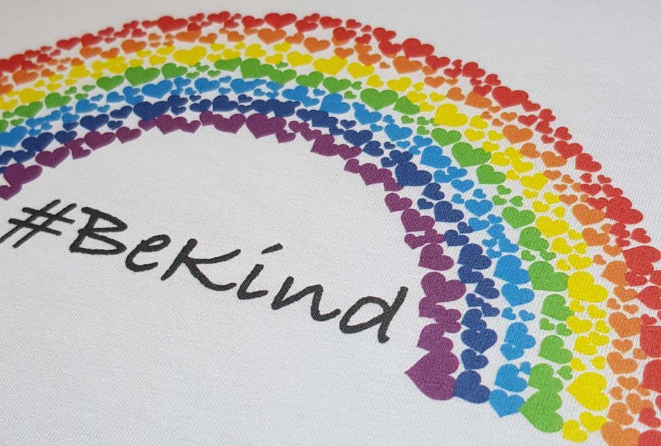 ImagesMagUK's tweet photo. Vinyl and #screenprinting company @VinylBearTees in North Wales has produced rainbow #tshirts with the slogan #BeKind to help raise money for #NHSCharitiesTogether. https://t.co/vvQyaLrmpk @TheMagicTouchGB @TheCottonGroup @OKI_Europe_Ltd #garmentdecorators #garmentdecoration https://t.co/qqBZiqgGHt
